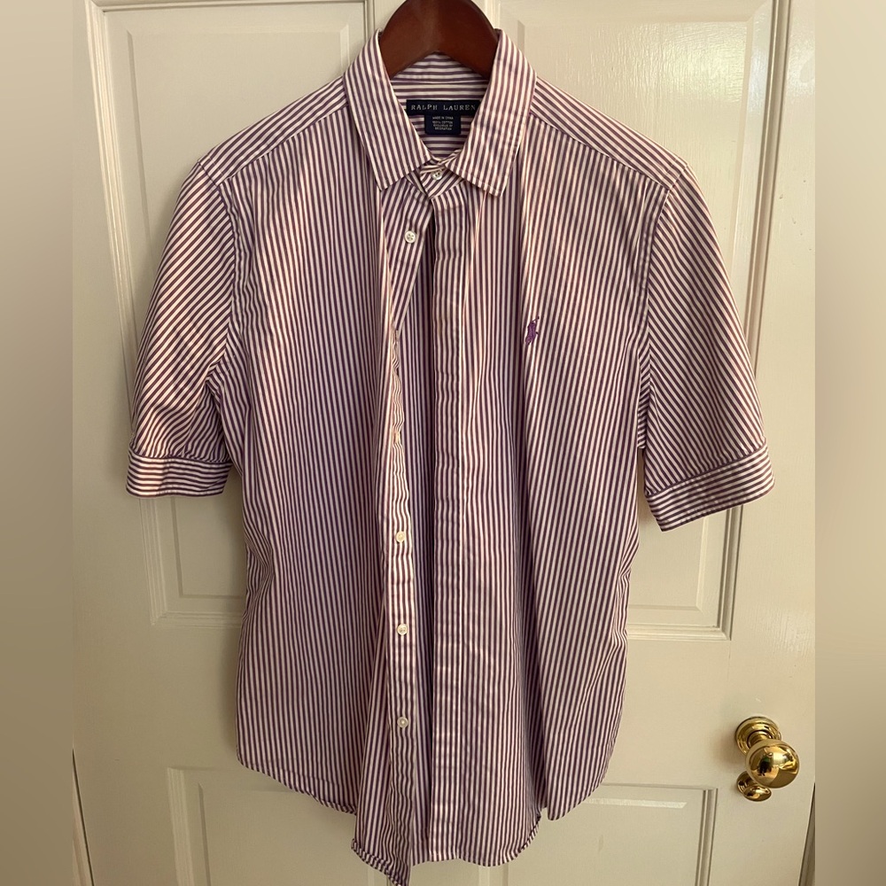 Ralph Lauren Polo Purple Striped Button Down